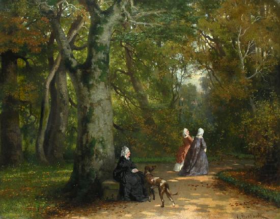 Drei Frauen im Park, unknow artist